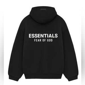 Essentials Fear Of God Hoodie Black Size M